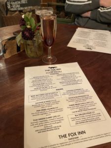 the fox inn menu